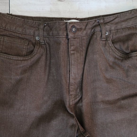 Coldwater Creek 5-Pocket Loden Green Jeans Size 12 Petite - Picture 2 of 5